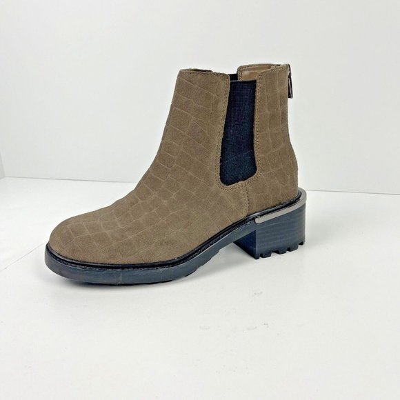 Vince Camuto Shoes - Vince Camuto Suede Chelsea Boots Kelivena Sable Womens Size 6.5 Wide Chunky Heel
